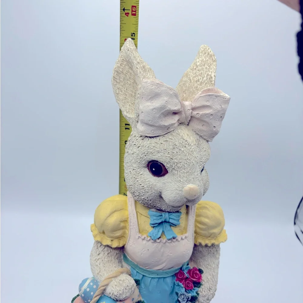 Charming Bunny Figurine with Basket
